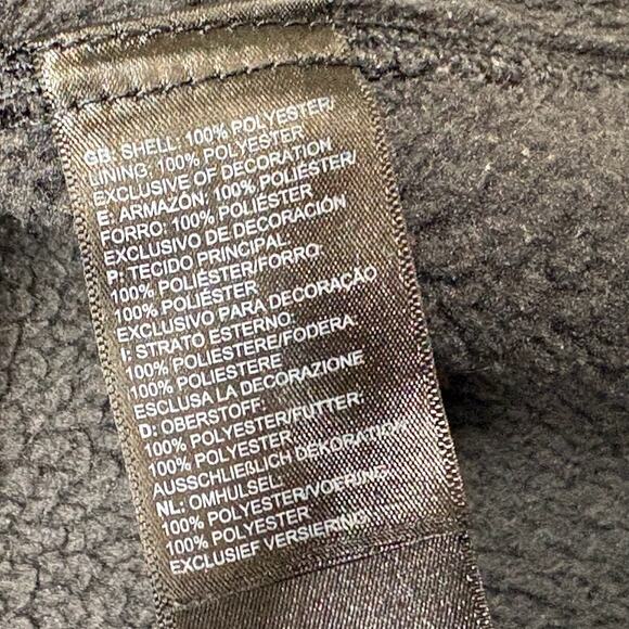 The North Face Crescent Full Zip Faux Sherpa Lined Sweater Jacket Black Size M - Picture 7 of 9